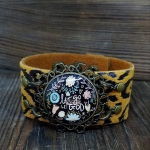 "Let go Let God" adjustable cuff